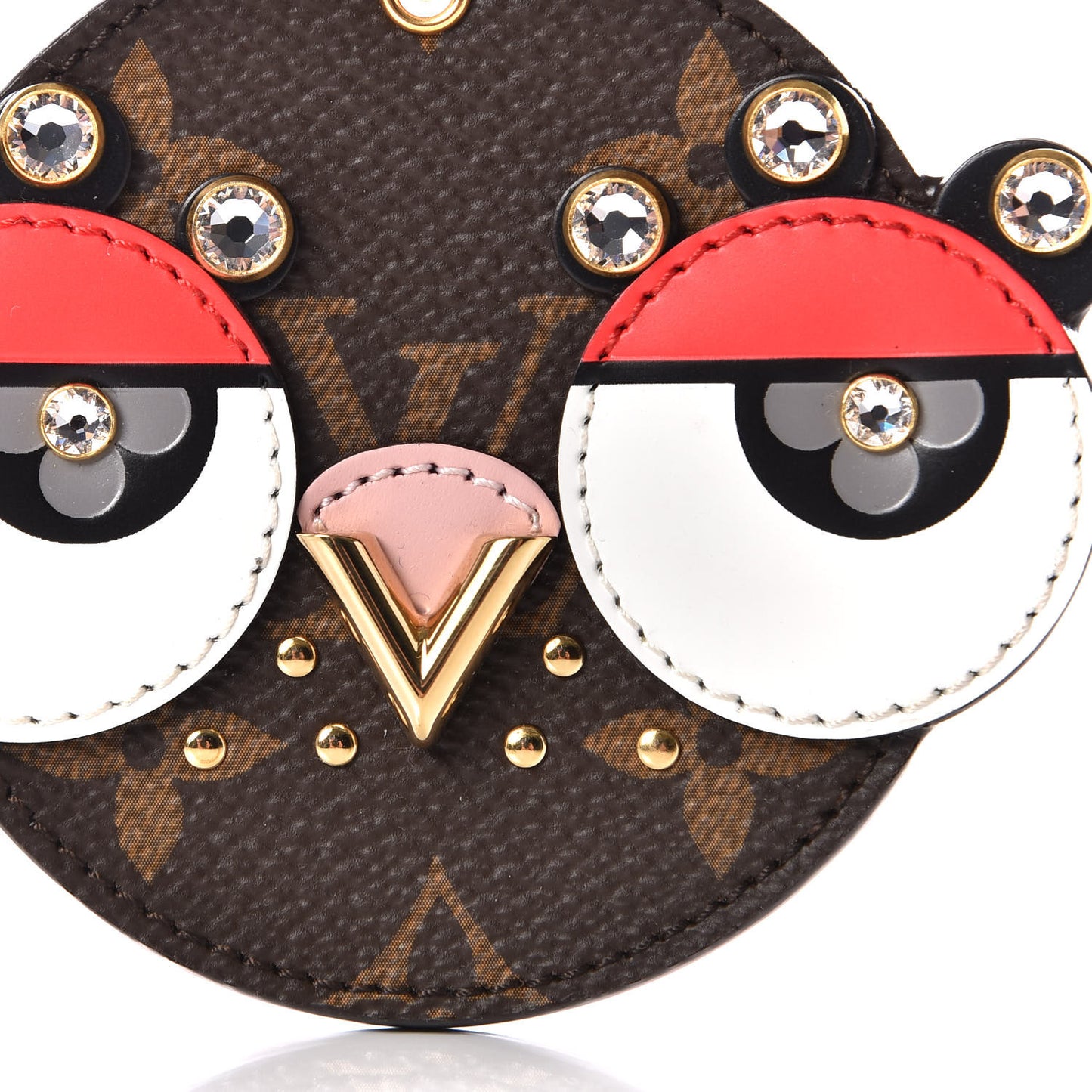 Monogram Animal Faces Bird Bag Charm