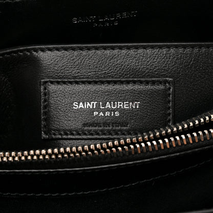 Saint Laurent Calfskin Y Quilted Monogram Small Loulou Chain Satchel Black 7 of 10