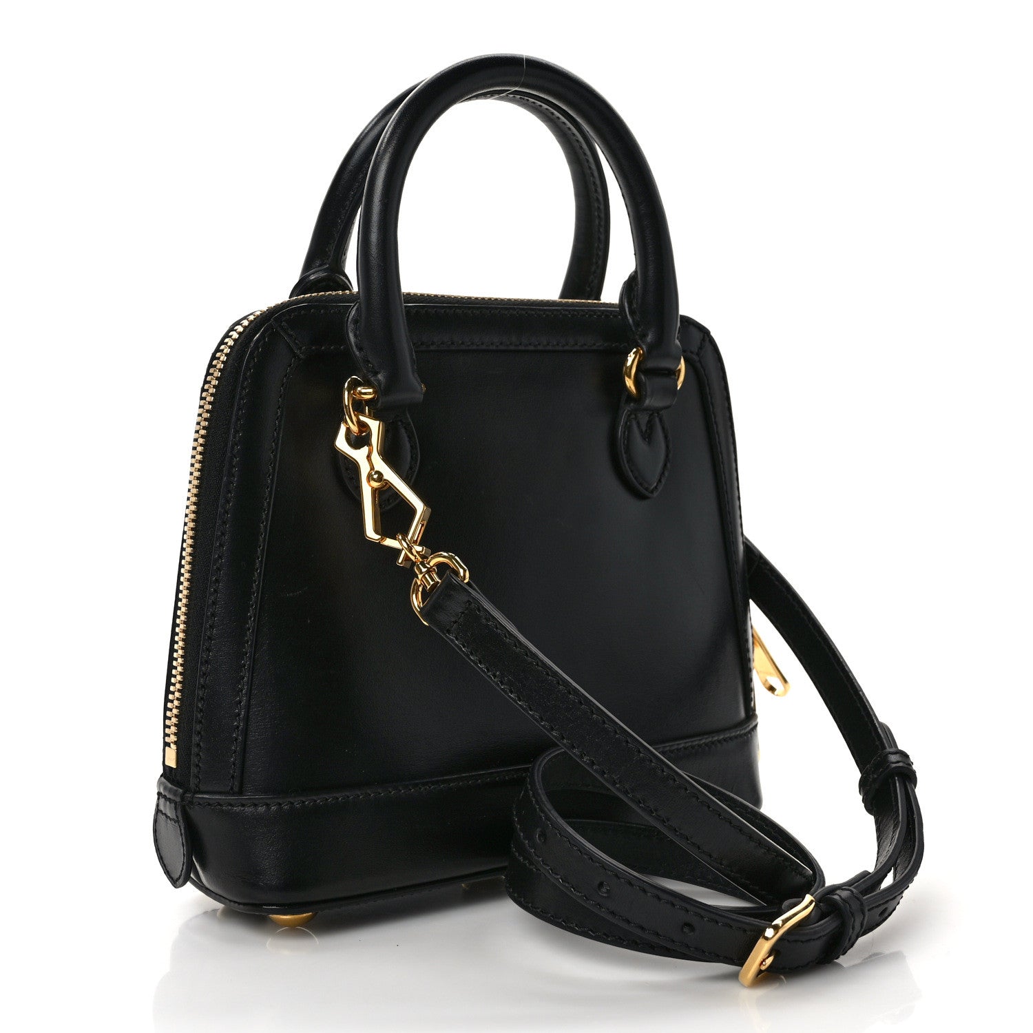 Gucci Boarded Plutone Calfskin Mini Horsebit 1955 Top Handle Bag Black 2 of 11