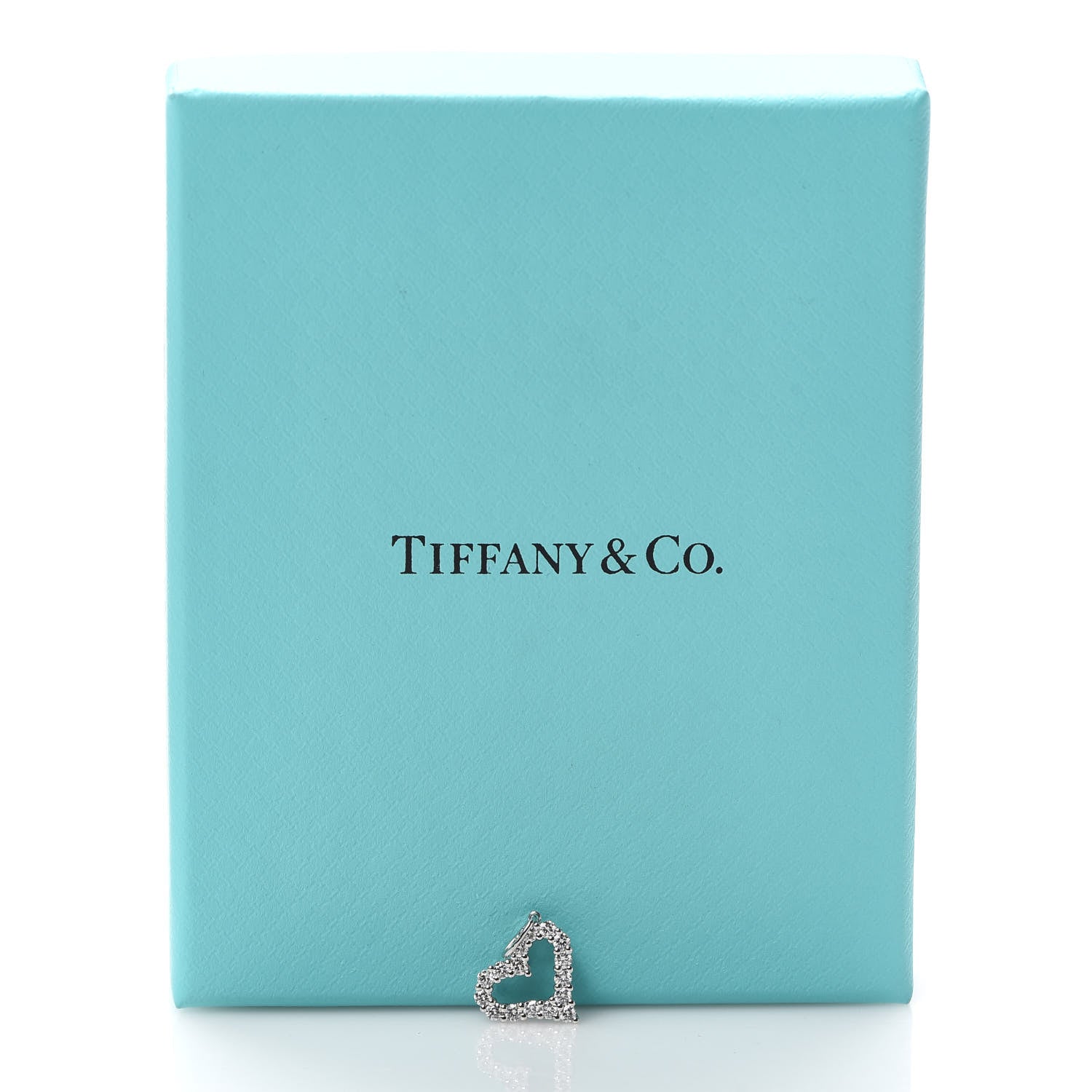 Tiffany Platinum Diamond Mini Heart Charm 4 of 4