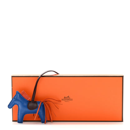 Hermes Milo Lambskin Grigri Rodeo Horse Bag Charm PM Bleu France Cornaline Rouge Sellier 7 of 7