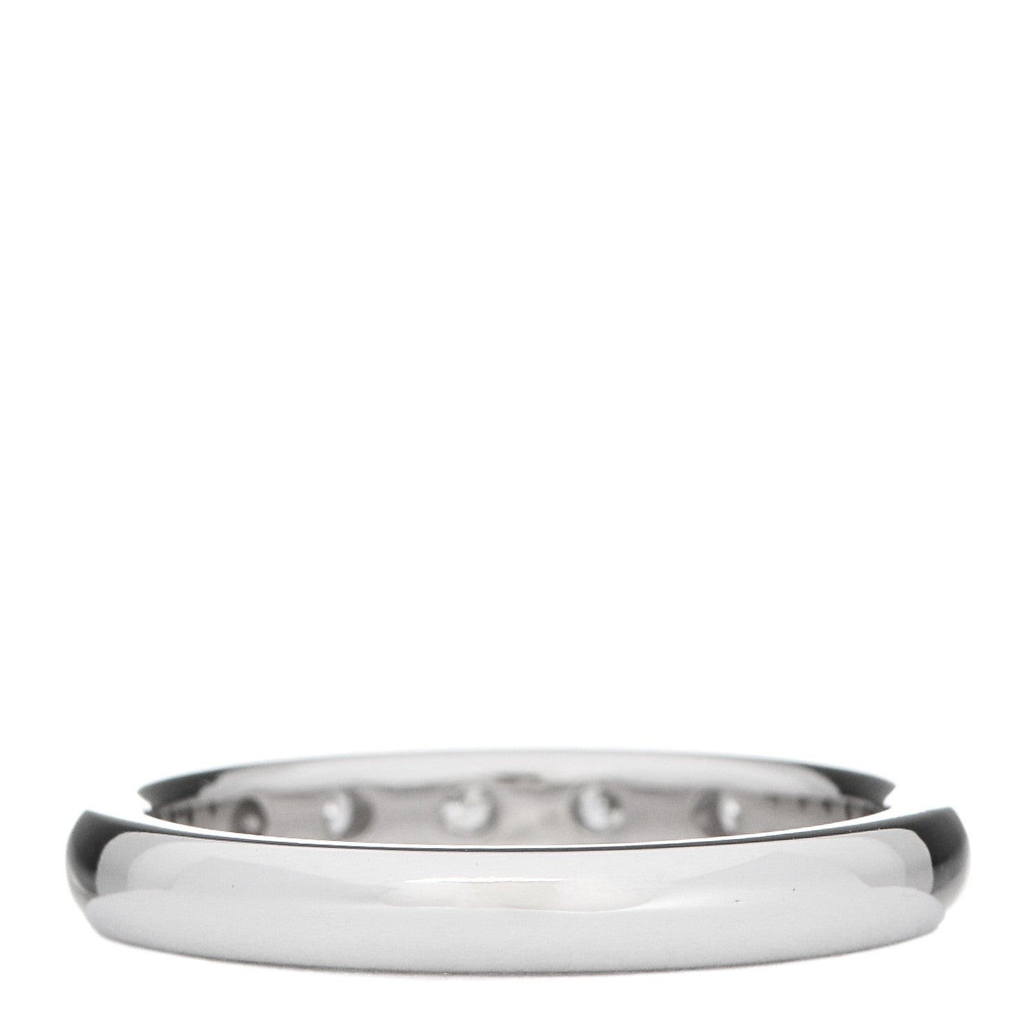 Tiffany Platinum Diamond Elsa Peretti Stacking Band Ring 50 5.5 3 of 5