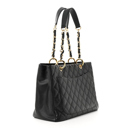 Chanel Caviar Quilted Grand Shopping Tote GST Black 3 of 10