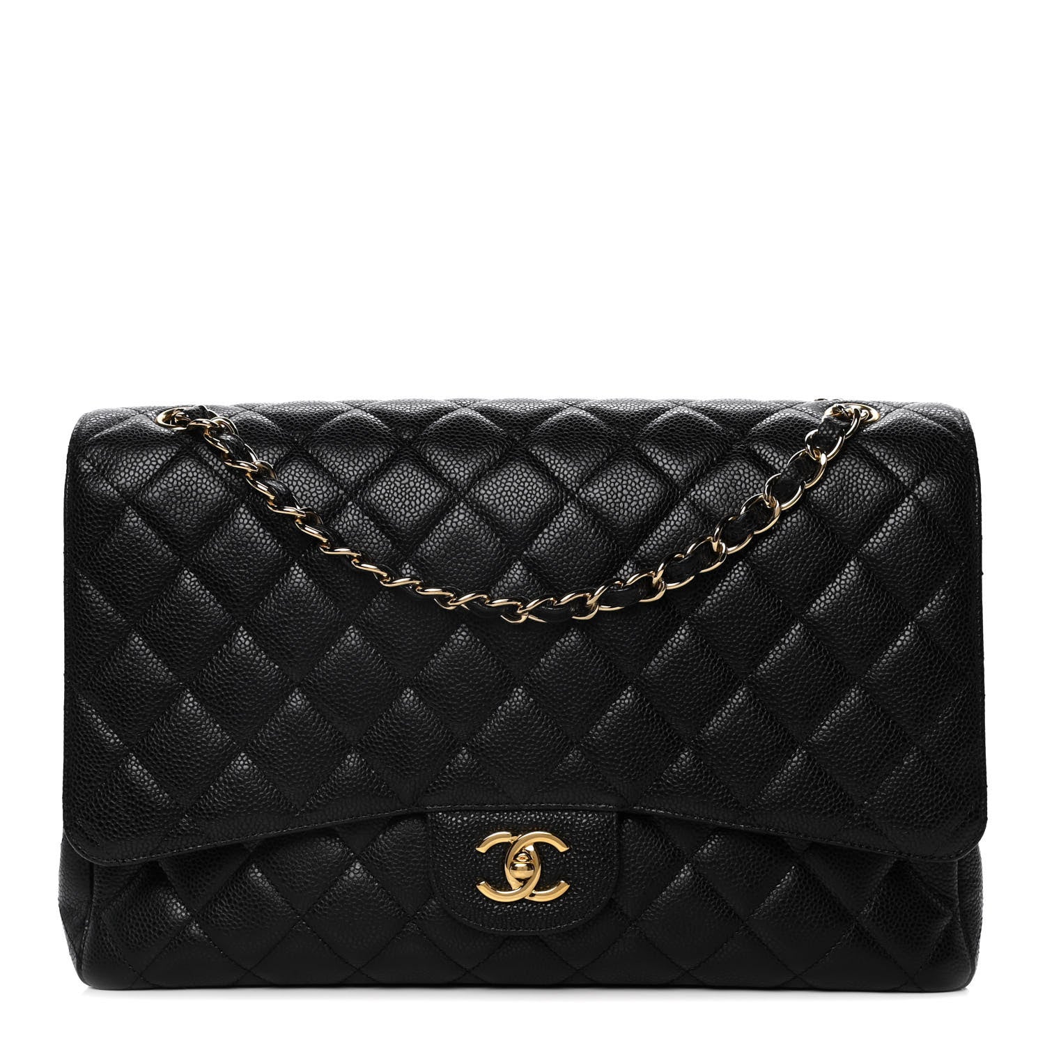 Chanel Caviar Quilted Maxi Single Flap Black 1 of 9