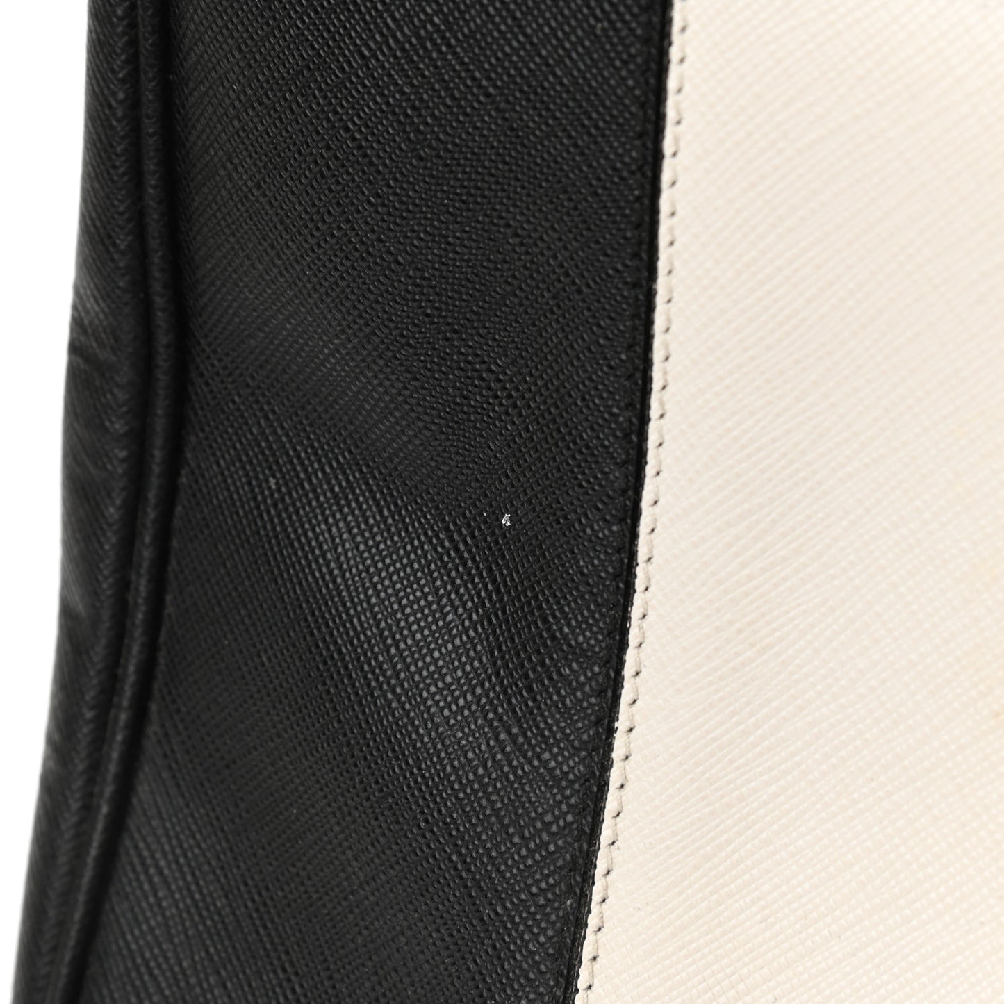 Saffiano Lux Colorblock Medium Galleria Double Zip Tote Black Talco