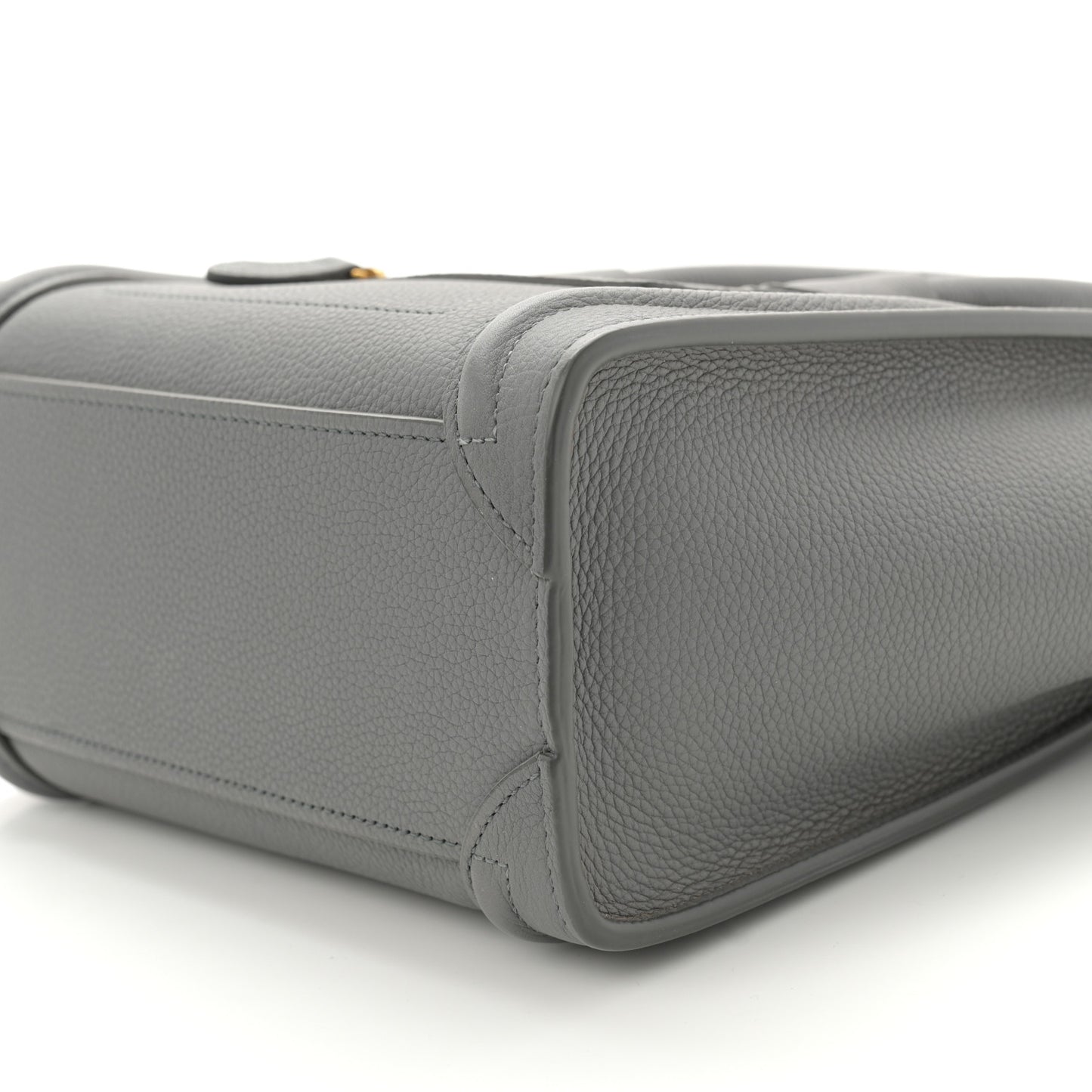 Drummed Calfskin Nano Luggage Kohl