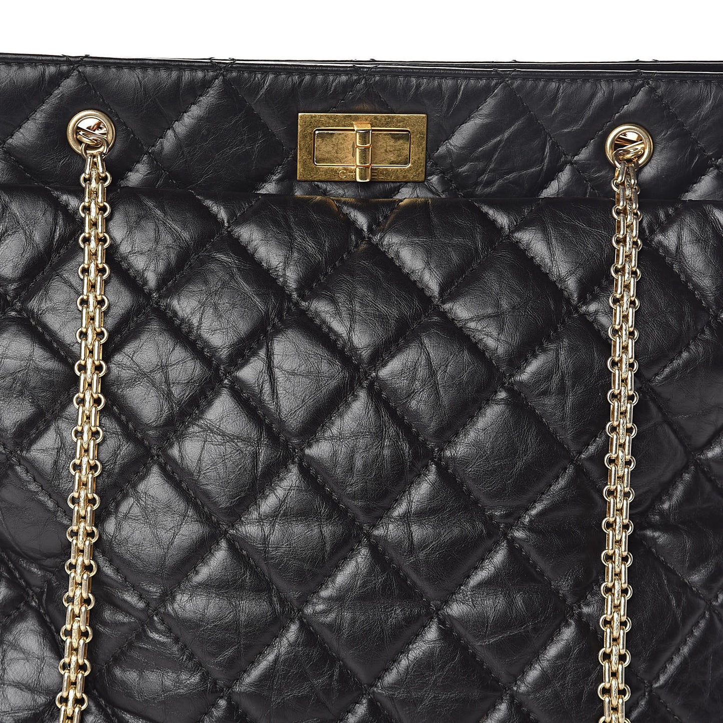 Aged Calfskin Reissue 2.55 Tote Black