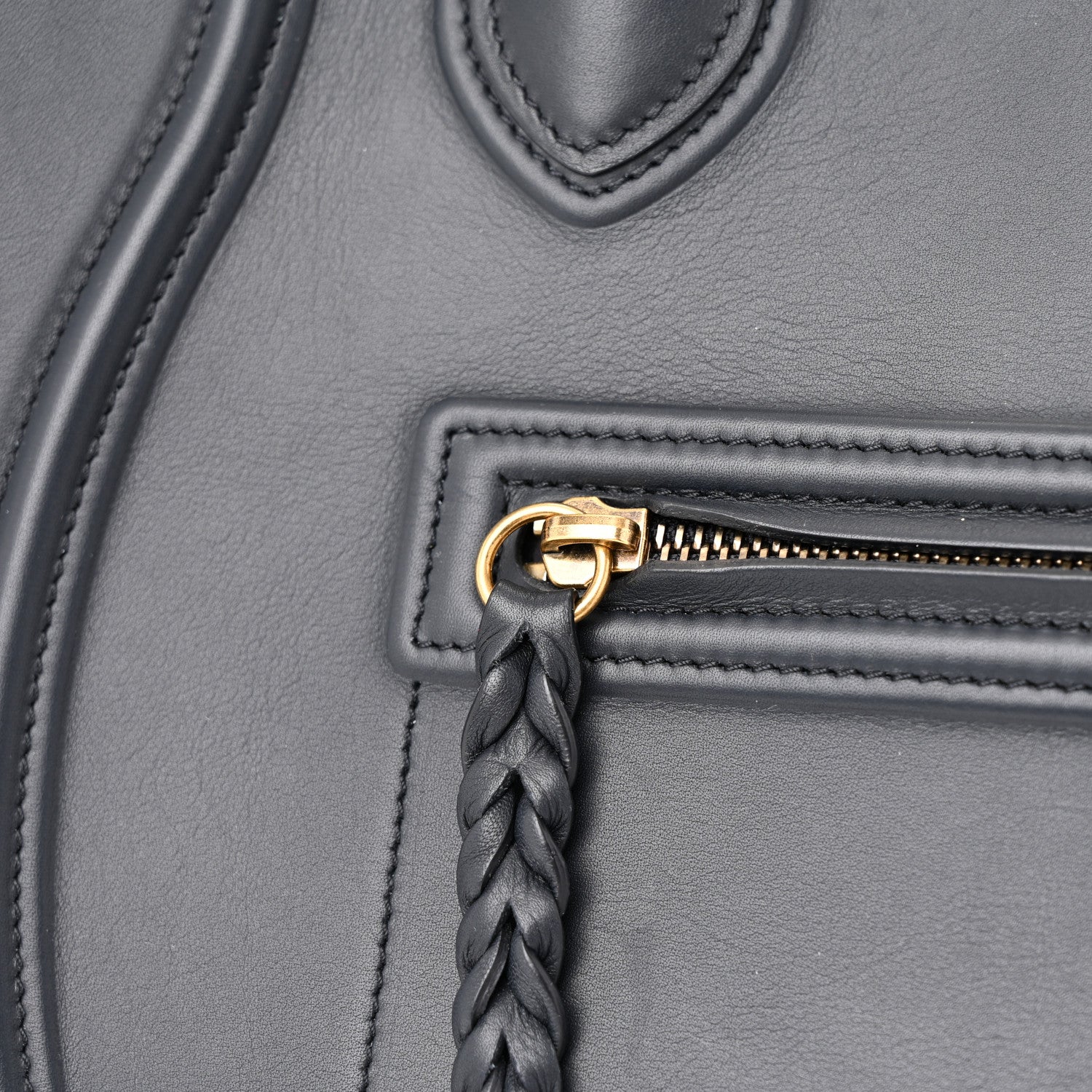 Celine Supple Calfskin Medium Phantom Luggage Navy Blue 10 of 12