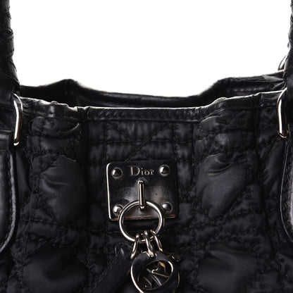 Christian Dior Nylon Cannage Shopper Tote Black 9 of 10