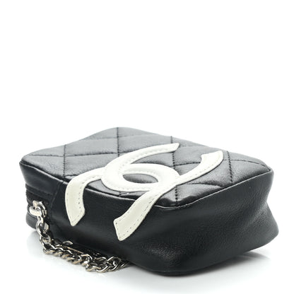 Chanel Calfskin Quilted Cambon Zip Around Cosmetic Pouch Black 4 of 7
