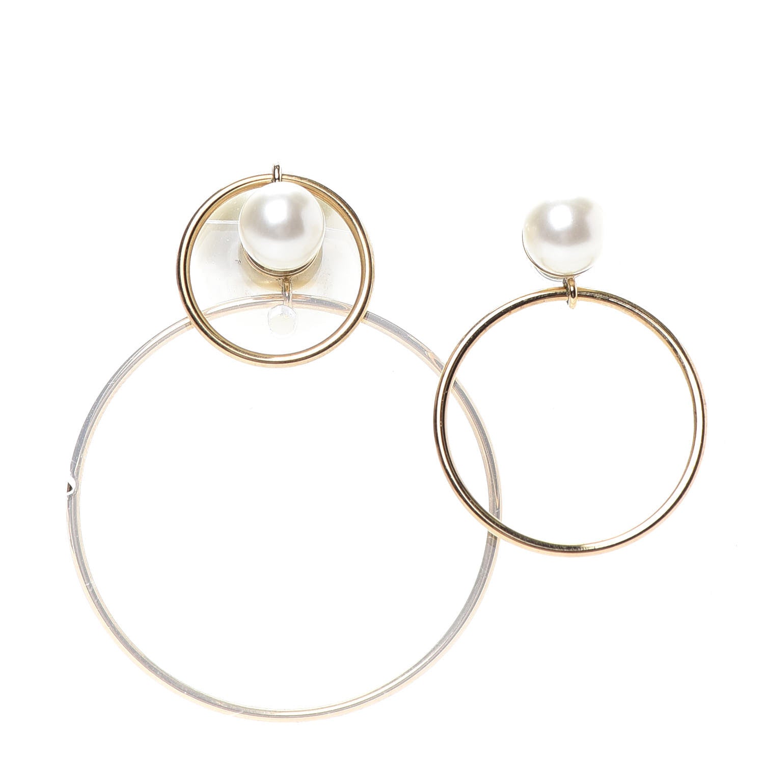 Christian Dior Pearl Mise En Dior Tribal Hoop Earrings 1 of 4