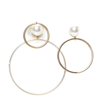 Christian Dior Pearl Mise En Dior Tribal Hoop Earrings 1 of 4