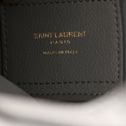 Saint Laurent Calfskin Toy Shopping Tote Earth Grey 7 of 12