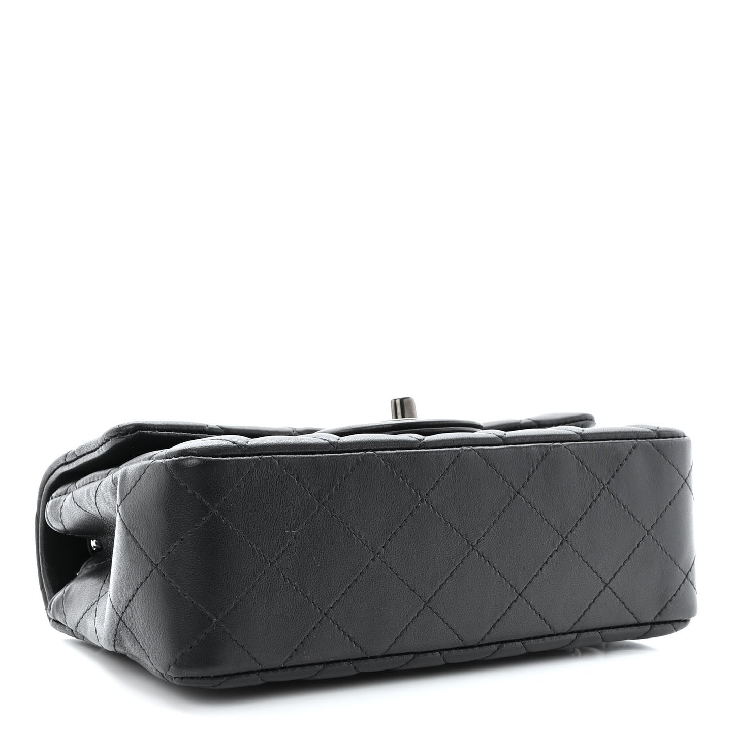 Lambskin Quilted Mini Rectangular Flap So Black