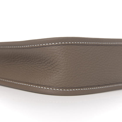 Hermes Taurillon Clemence Amazone Evelyne TPM Etoupe Bleu Indigo 8 of 12