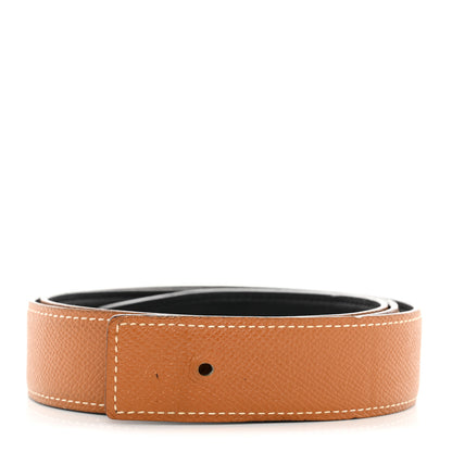 Hermes Epsom Swift 32mm Belt Strap 85 Gold Black 1 of 9