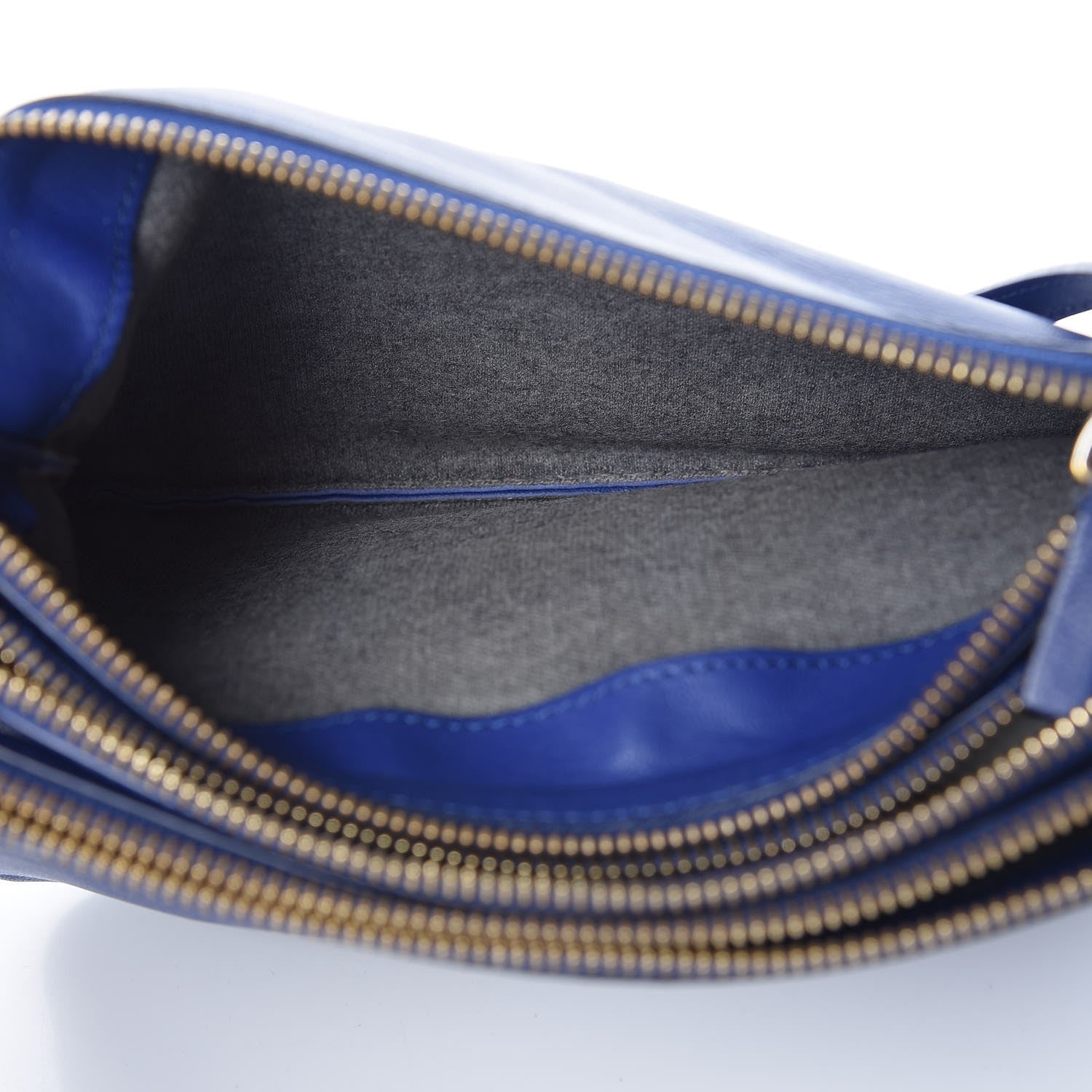 Celine Lambskin Small Trio Crossbody Bag Electric Blue 5 of 12