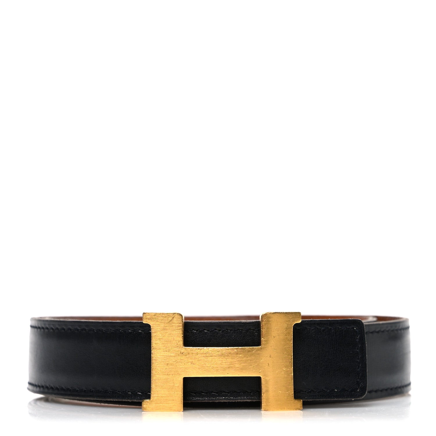 Hermes Swift Epsom 24mm Mini Constance H Belt 85 34 Black Gold 1 of 6