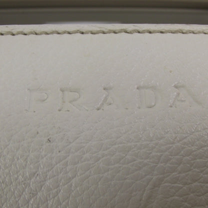 Prada Leather Steel Handle Clutch Ivory 7 of 10