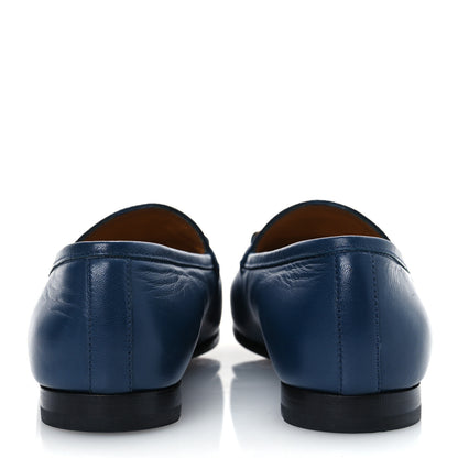 Gucci Calfskin Womens Jordaan Loafers 37 Blue Agata 6 of 14
