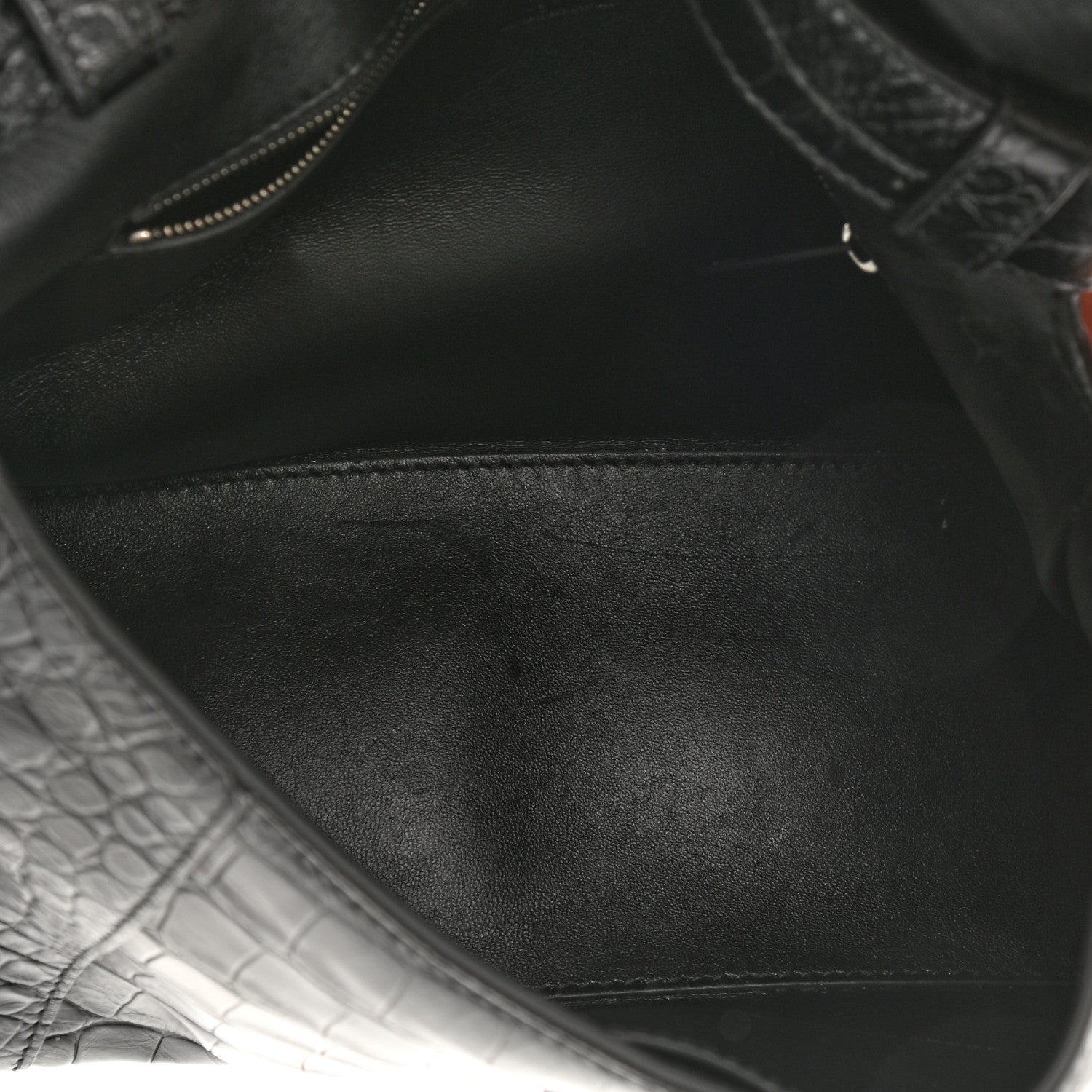 Balenciaga Extra Supple Calfskin Crocodile Embossed Monochrome Small Downtown Shoulder Bag Black 5 of 8