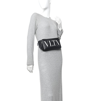 Valentino Garavani Calfskin VLTN Belt Bag Black White 2 of 9