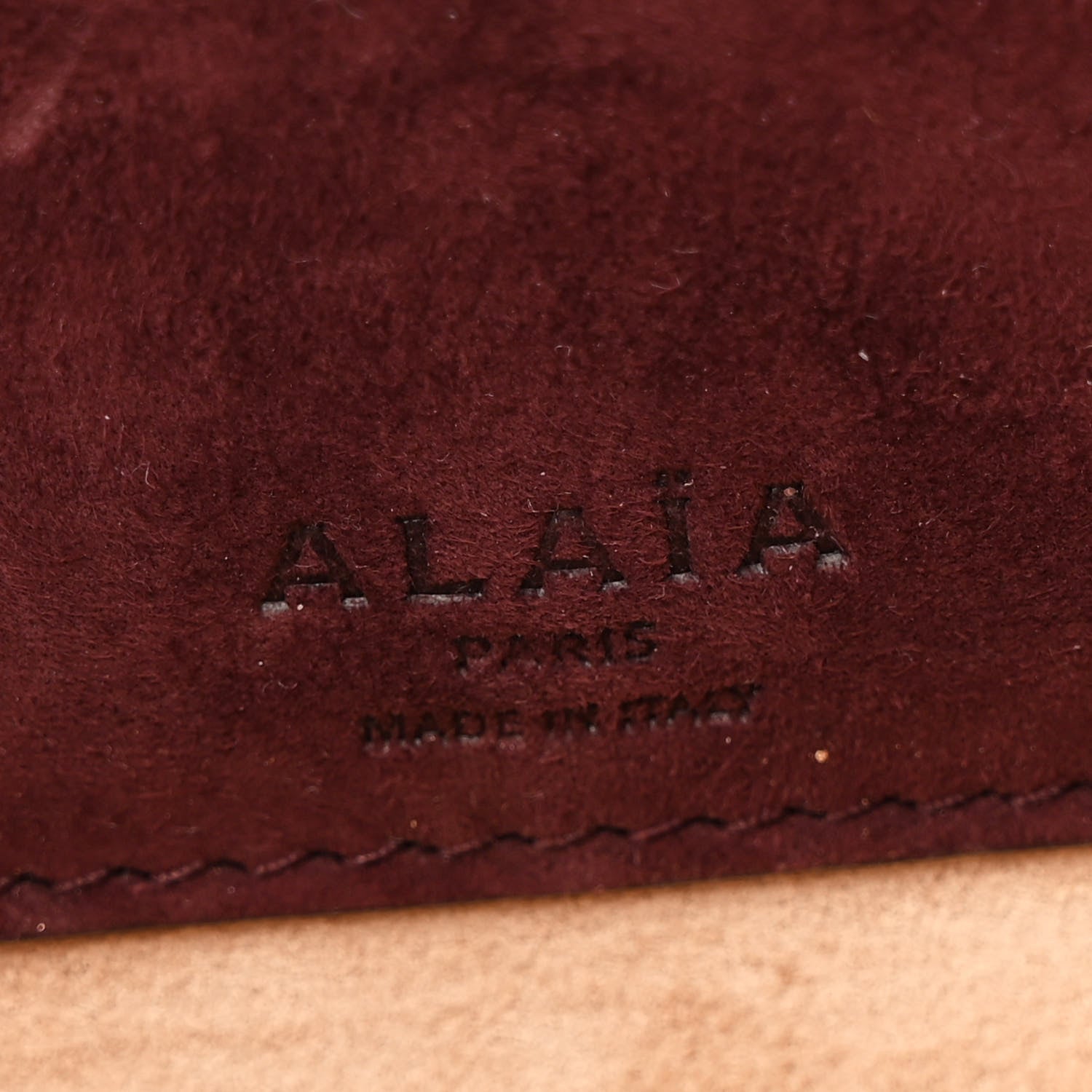 Alaia Suede Goatskin Medium Le Teckel Bag Rouge Grenat 7 of 10