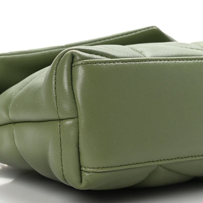 Saint Laurent Lambskin Quilted Toy Loulou Puffer Monogram Chain Satchel Light Pistache 8 of 10