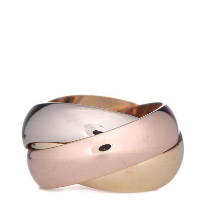 Cartier 18K Pink Yellow White Gold Large Trinity Ring 49 4.75 3 of 8