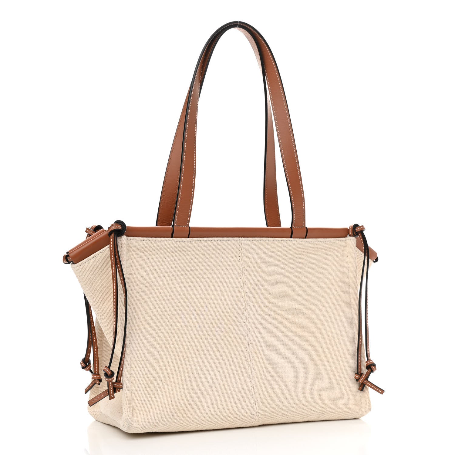 Loewe Canvas Calfskin Small Cushion Tote Beige 3 of 10