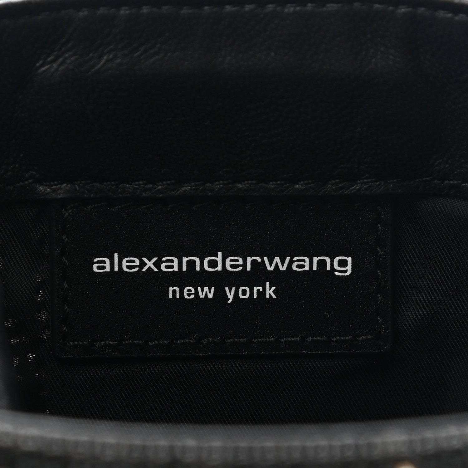 Alexander Wang Rhinestone Chain Mesh Wanglock Logo Pouch Black White 6 of 11