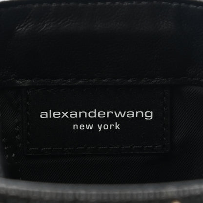 Alexander Wang Rhinestone Chain Mesh Wanglock Logo Pouch Black White 6 of 11