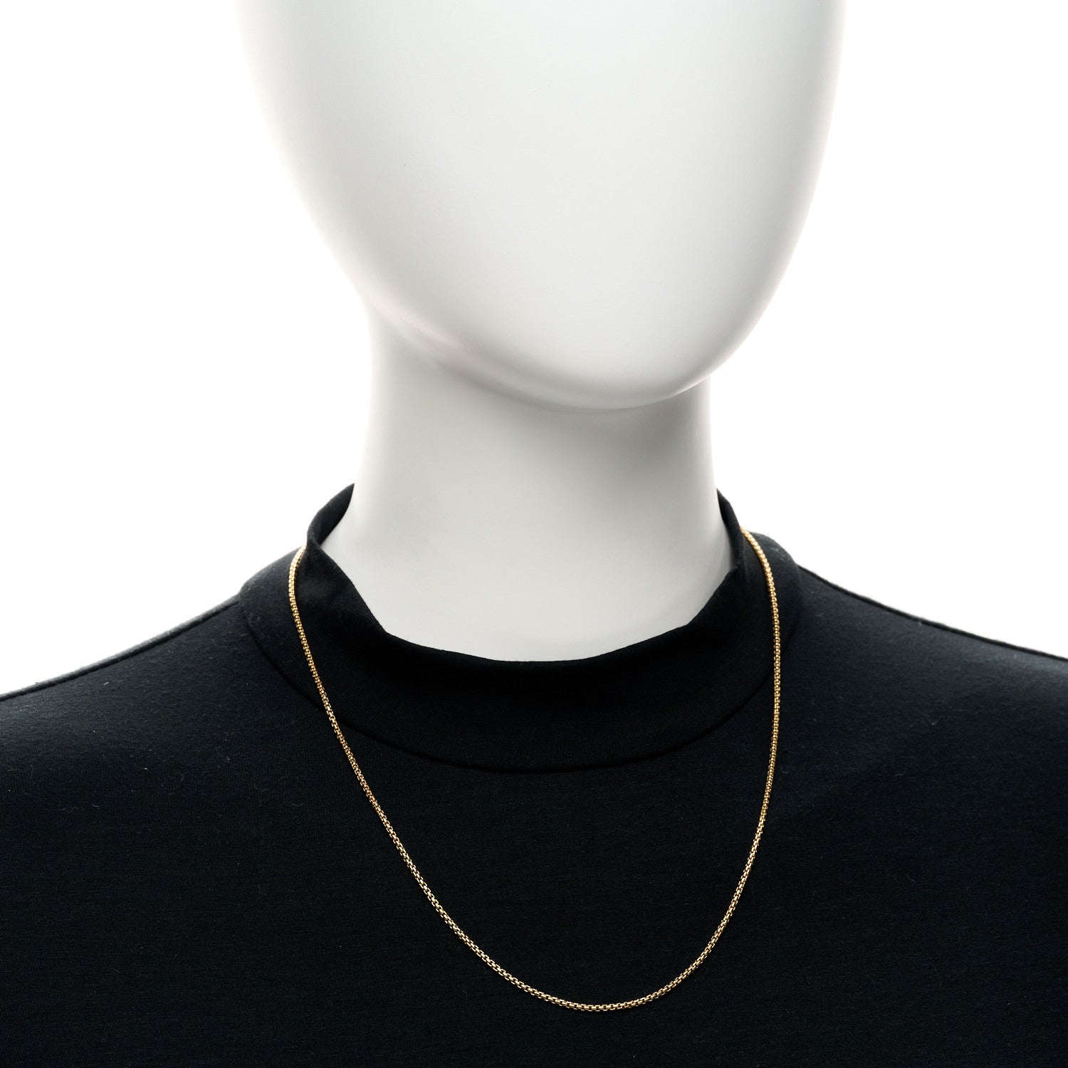 David Yurman 18K Yellow Gold 1.7mm Box Chain Necklace 2 of 4