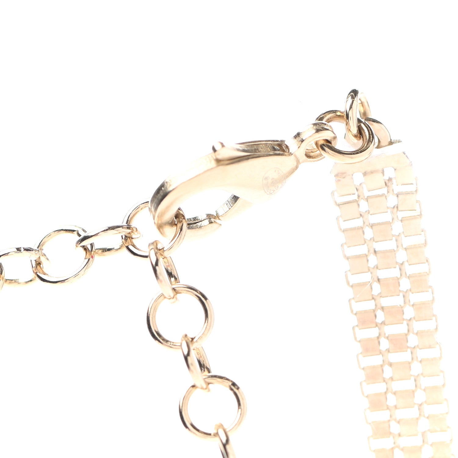 Chanel Metal Chain Link CC Medallion Choker Necklace Gold 4 of 5