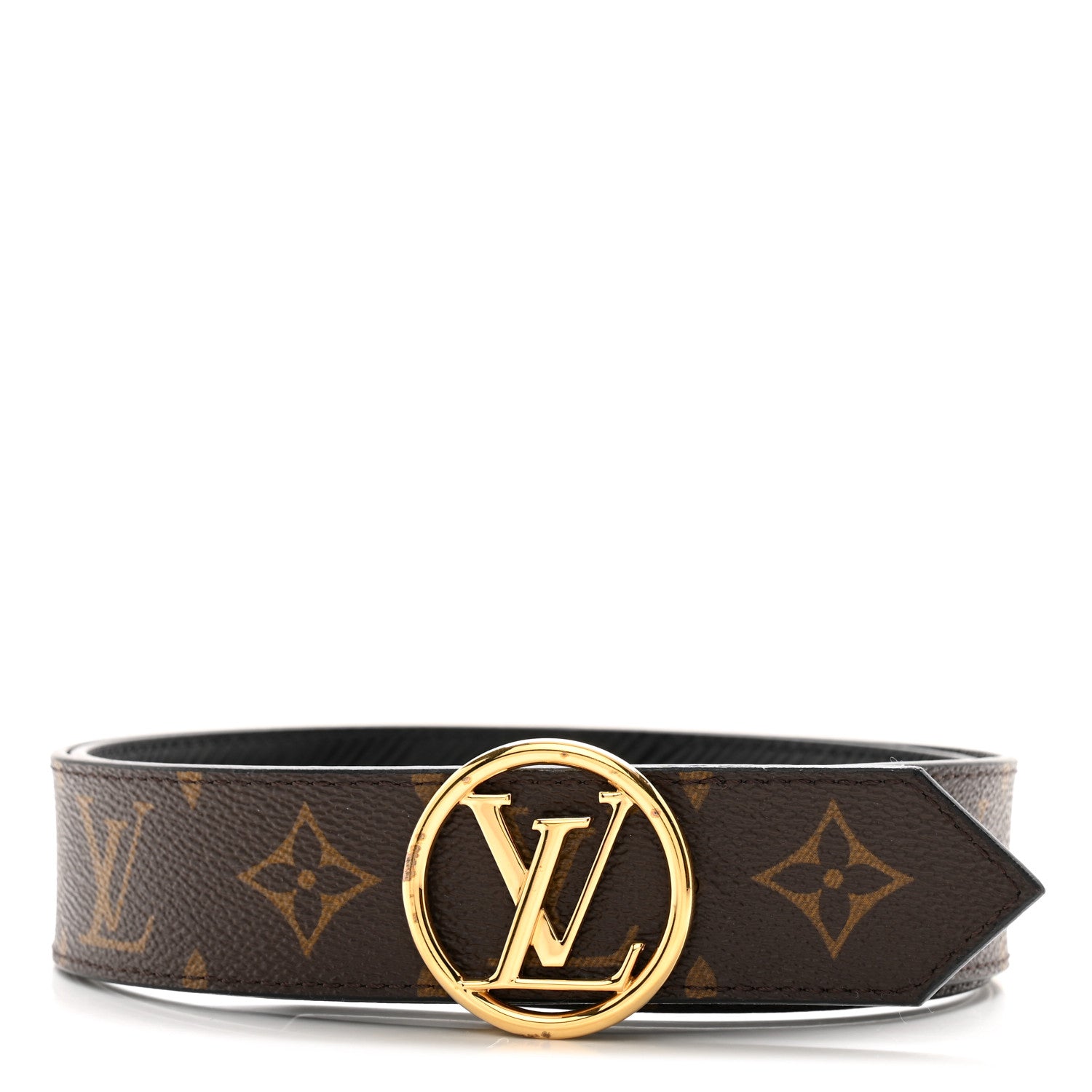 Louis Vuitton Monogram Epi 35mm LV Circle Reversible Belt 85 34 Black 1 of 9