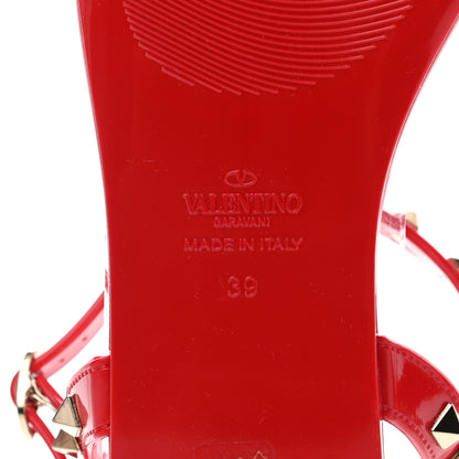 Valentino Garavani PVC Jelly Rockstud Caged Sandals 39 Rosso Valentino 5 of 6