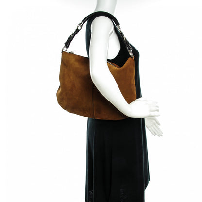 Prada Scamosciato Suede Shoulder Bag Caramel 2 of 8