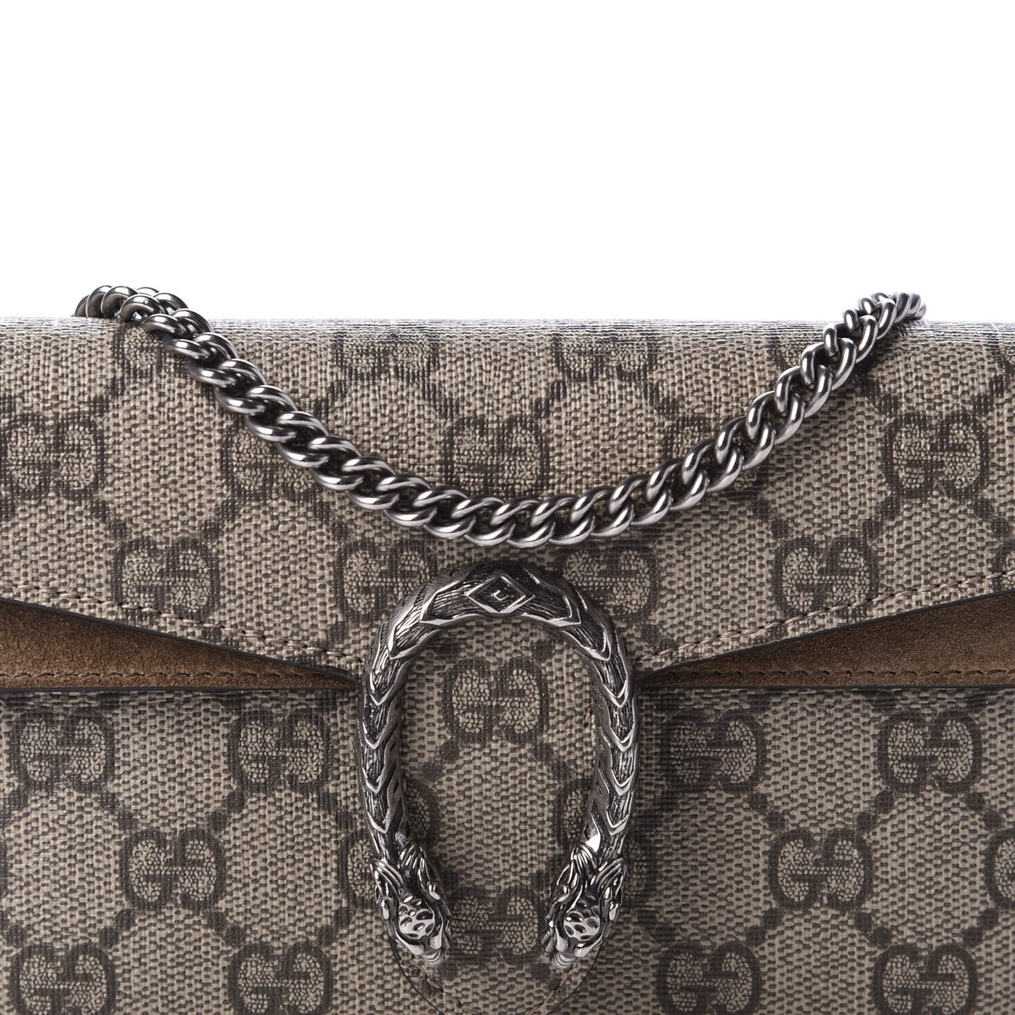 GG Supreme Monogram Super Mini Dionysus Shoulder Bag Taupe