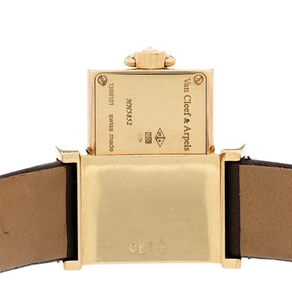 Van Cleef & Arpels 18K Yellow Gold Satin Diamond 17mm Secret Pavée Quartz Watch 5 of 6