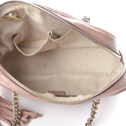 Gucci Soft Patent Small Soho Bowler Dark Cipria 5 of 16