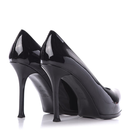 Saint Laurent Patent Tribute 105 Platform Pumps 38 Black 4 of 9