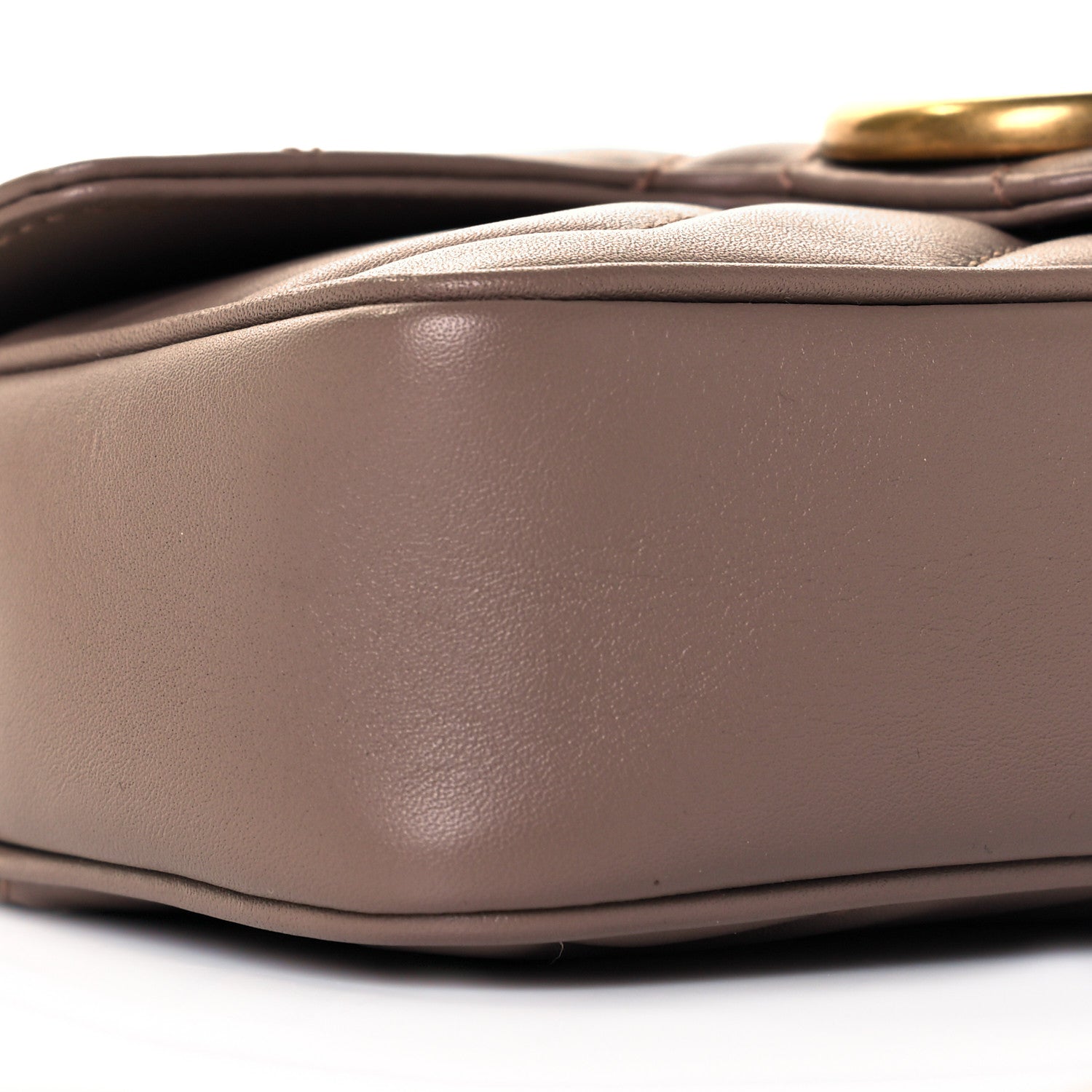 Gucci Calfskin Matelasse Super Mini GG Marmont Shoulder Bag Porcelain Rose 7 of 8