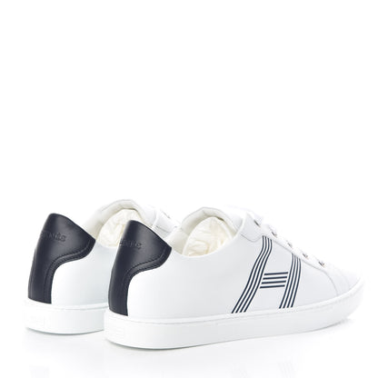 Hermes Calfskin Mens Avantage Sneakers 45 White Marine 4 of 7