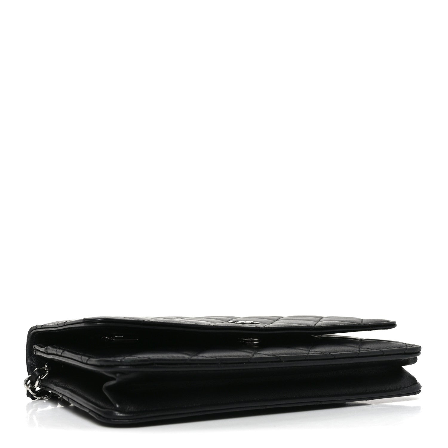 Chanel Lambskin Quilted Wallet On Chain WOC Black 4 of 11