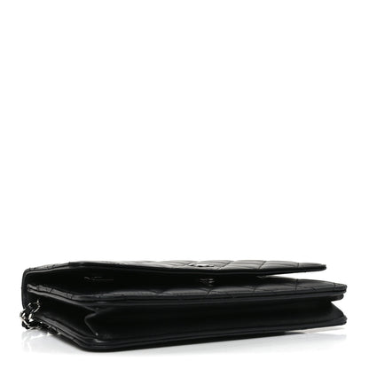 Chanel Lambskin Quilted Wallet On Chain WOC Black 4 of 11