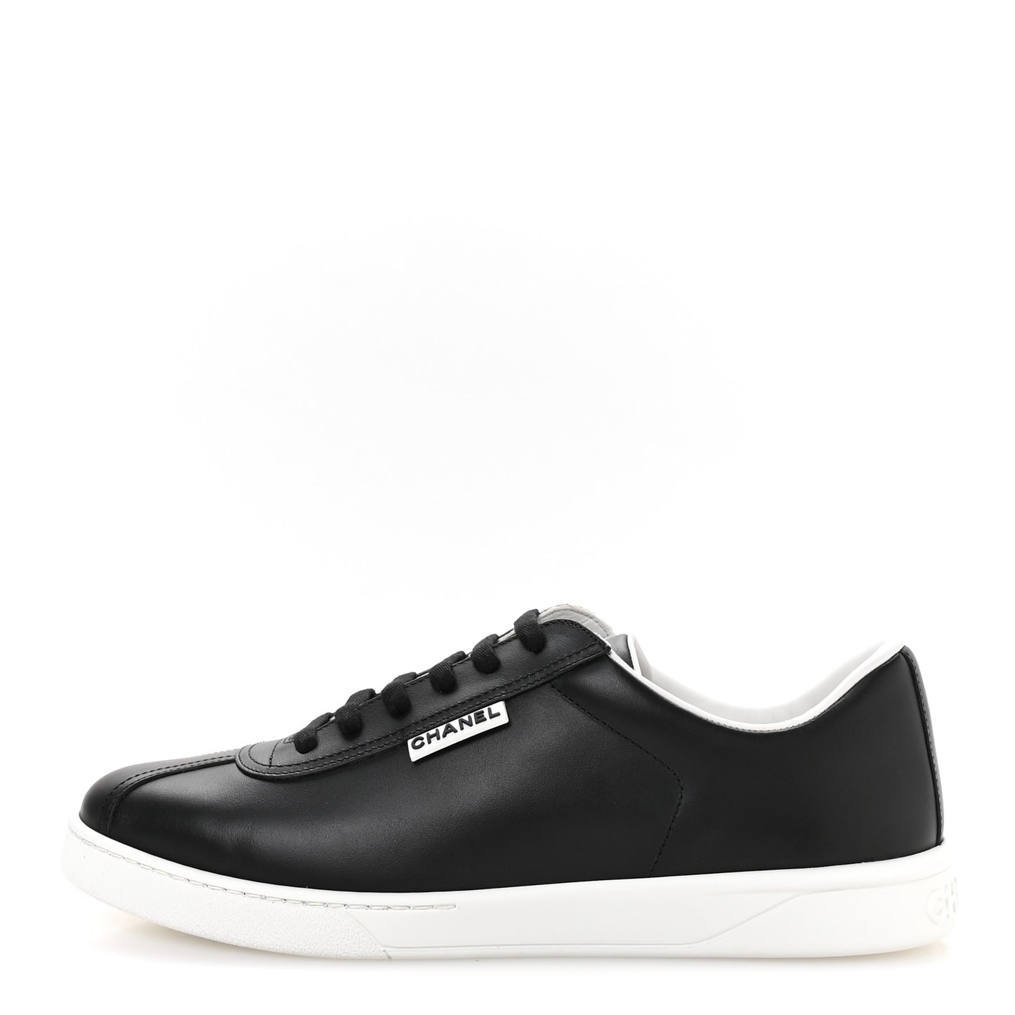 Calfskin CC Mens Uniform Sneakers 43 Black