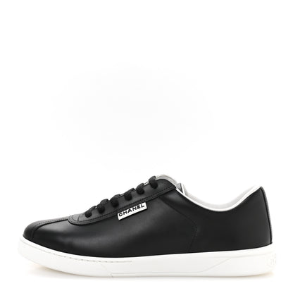 Chanel Calfskin CC Mens Uniform Sneakers 43 Black 1 of 8