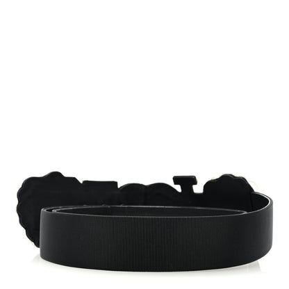 Chanel Embroidered Grosgrain Belt 90 36 Black 2 of 4