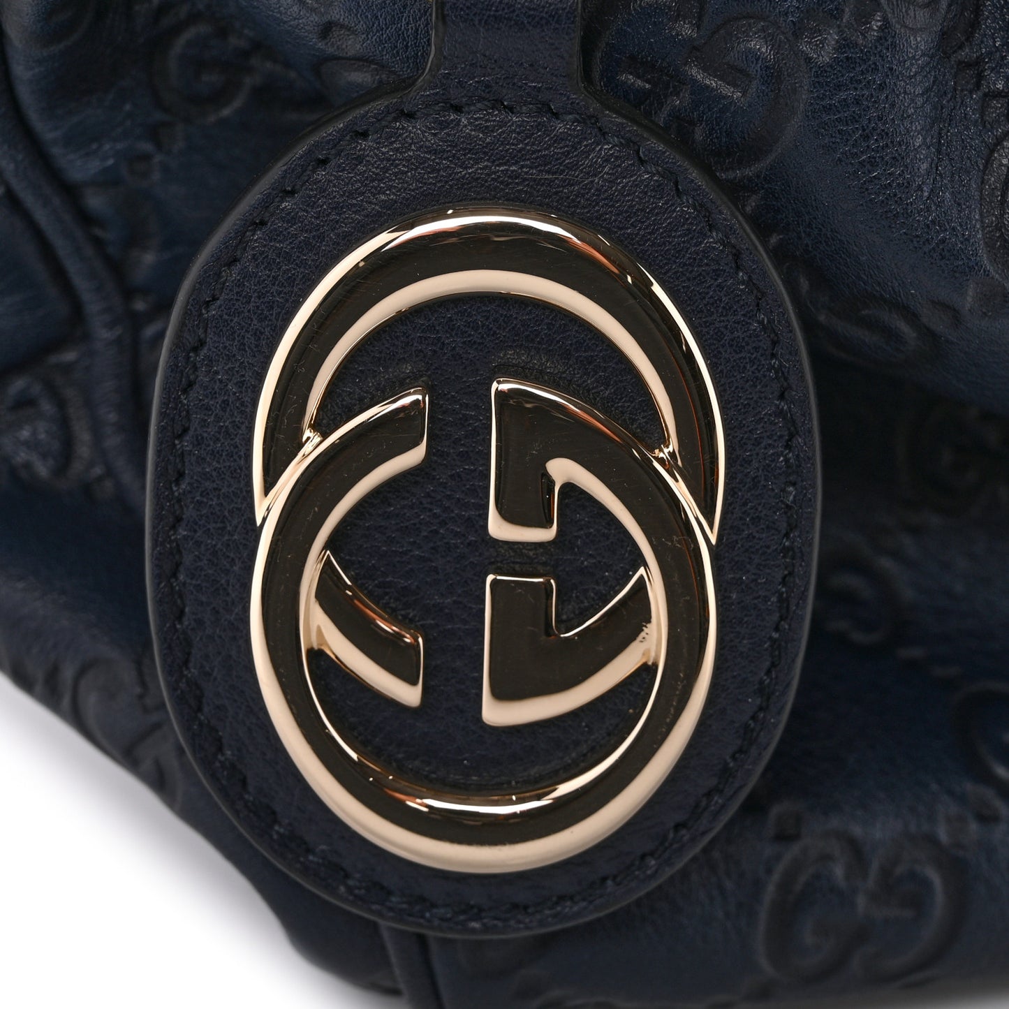 Guccissima Medium Sukey Tote Navy