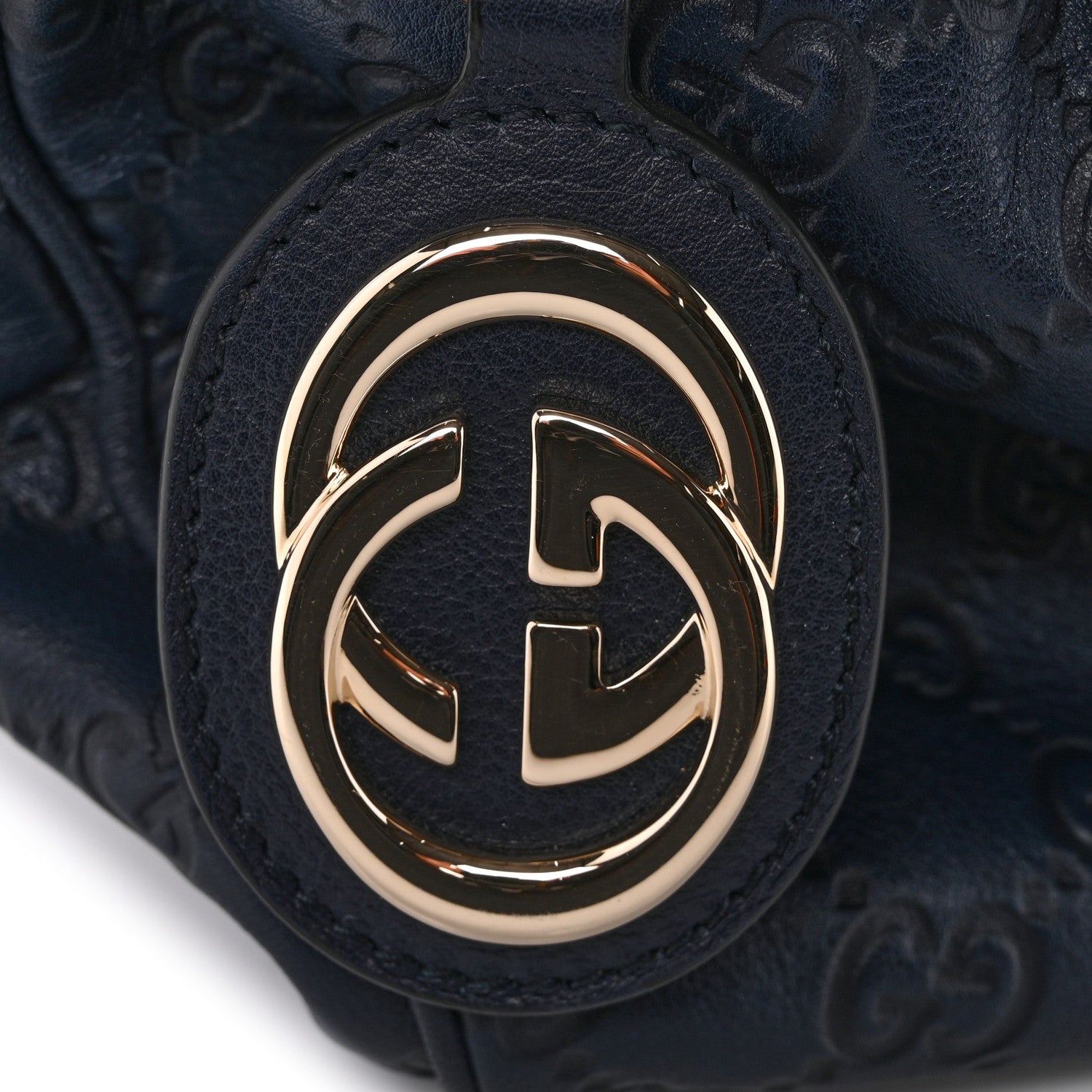 Gucci Guccissima Medium Sukey Tote Navy 11 of 12